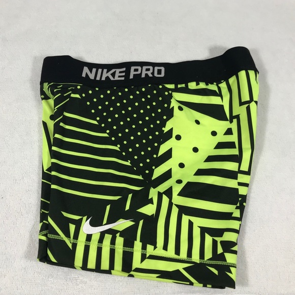 Nike | Shorts | Nike Pro Neon Pattern Spandex Compression Shorts | Poshmark
